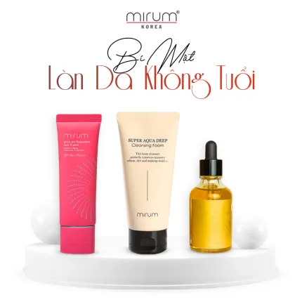 Combo làm sạch, phục hồi, chống nắng Mirum